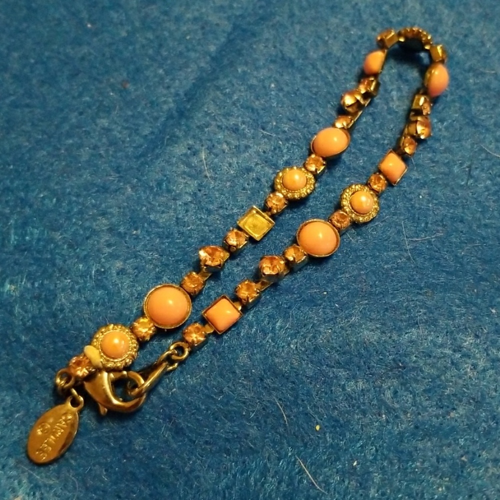 1 8in Marked Carolee Bracelet...pink crystals